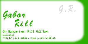 gabor rill business card